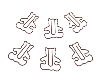 Bear Shaped Paper Clips (100 Count) in Tin – Brown Decorative Clips for Office, Desk Accessories & Gifts – Butler in the Home