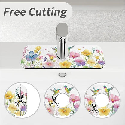 Kitchen Sink Splash Guard，Spring-flowers