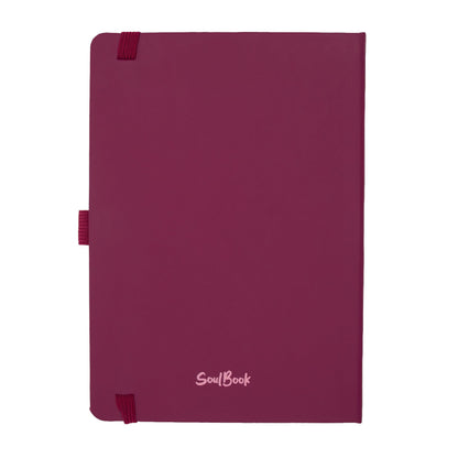 Soulbook - Notebook Hardcover Medium A5, 176 Dotted Pages Journal with Pen Loop, Fuchsia