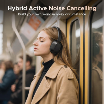 UGREEN HiTune Max5c Wireless Headphones Hybrid Active Noise Cancelling Bluetooth 5.4 ANC Over Ear Earphone, Hi-Res LDAC & Spatial Audio, Clear Call with Mic, EQ & App, 75H Playtime, Dual Connection
