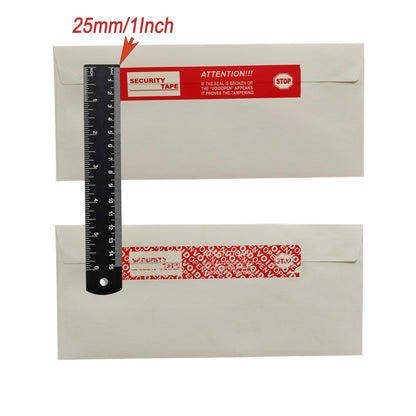 TSPC SECSEAL 2 Rolls,1" x55 Yards Total Transfer Tamper Evident Security Packing Tape Seals (Superior Tamper Proof with Thick Void Film)