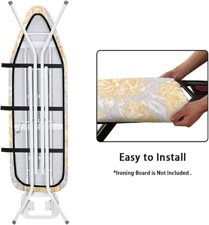 Chrysanthemums Flowers Ironing Board Cover 52-55 x 13-16 Inch, Sketch Golden