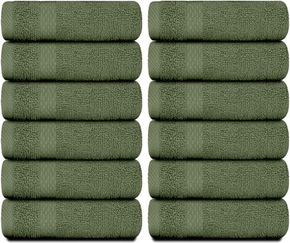 White Classic Luxury Cotton Washcloths 13x13 Inch