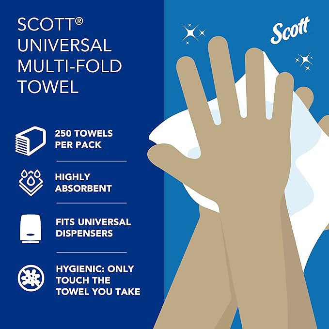Scott Professional Universal Multifold Paper Towels, Absorbency Pockets