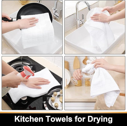 Mordimy 100% Cotton Terry Cloth Kitchen Towels, Super Soft and Absorbent Dish