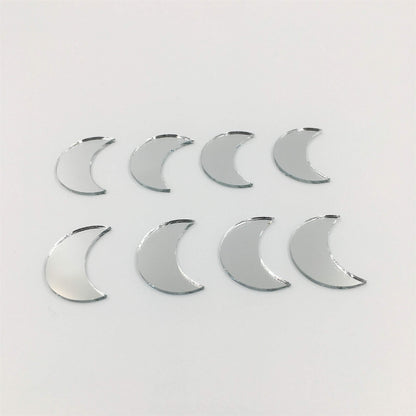 NUO RUI 3/4'' Semi Sphere Half Moon Shaped Mirror Mosaic Tiles Craft Mirrors Bulk 100 Pieces for Craft Projects and Sheesha Embroidery