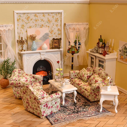 iLAND 1/12 Scale Accessories, 18PCS Wooden Dollhouse Trim and Molding Set, 17'' Long White Baseboard, Wall Moldings & Corner Trims, Miniature Building Supplies for Dollhouse Flooring Wall Décor
