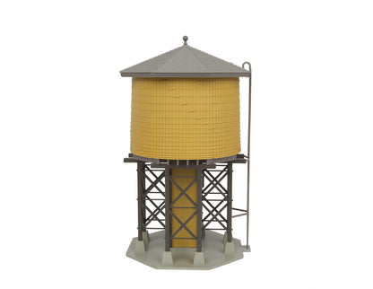 Walthers Cornerstone Wood Water Tank Yellow Ochre 933-2813 HO Scale Model Railroad - Structure Assembled Model