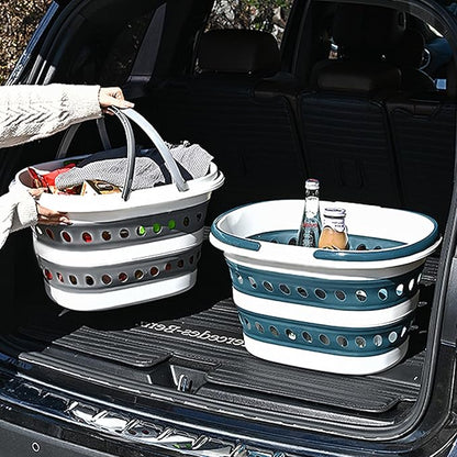 Compact Collapsible Laundry Basket, Small Size Pop-Up Hamper Perfect