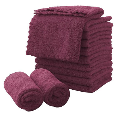 MOONQUEEN Microfiber Facial Cloths Fast Drying Washcloth 12 Pack