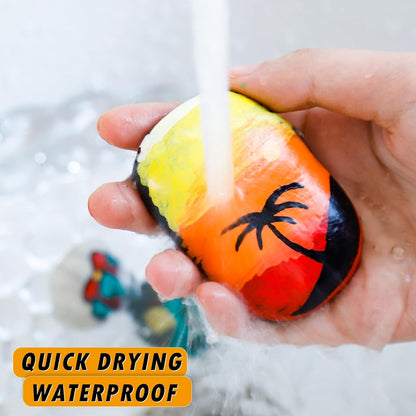 Orange Paint Markers, 3 Pack Oil-Based Waterproof Quick Dry Permanent Paint Pen Set for Rocks Painting, Wood, Fabric, Plastic, Canvas, Glass, Mugs, Metal, Tire, Stone, DIY Craft