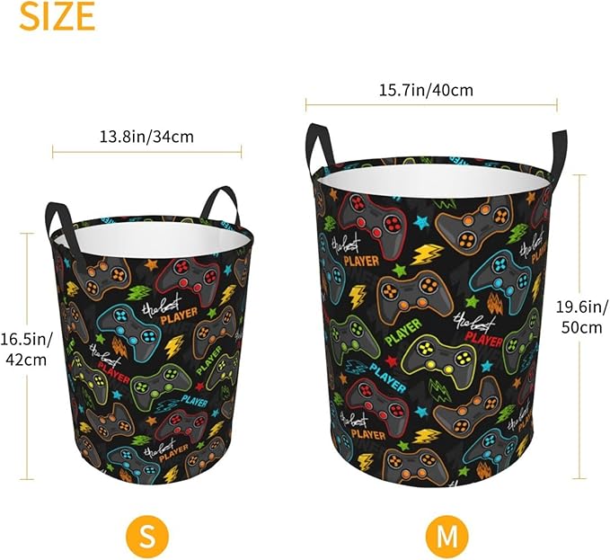 Gaming Joysticks Laundry Hamper Bag