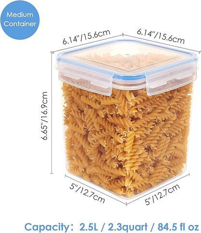 Vtopmart Food Storage Containers 2.5L / 84.5oz, 4 Pieces BPA Free Plastic
