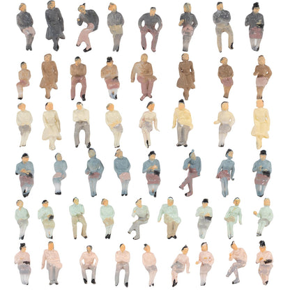 szzijia 100pcs 1:100/1:150/1:200 Scale DIY Painted People Figures- DIY Sand Table Model, Scene Construction