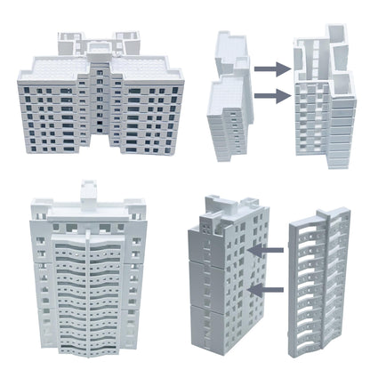 Attuslla Building Material Model Building Model for Home Decor Sand Tray Miniatures Garden Statue Model Mini Garden Decor Sand Table Model Building Kit Sand Table Decor (6 PCS 1:500), CX-03061