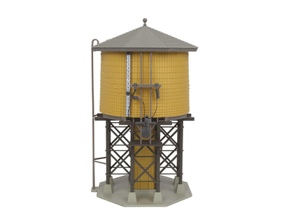 Walthers Cornerstone Wood Water Tank Yellow Ochre 933-2813 HO Scale Model Railroad - Structure Assembled Model