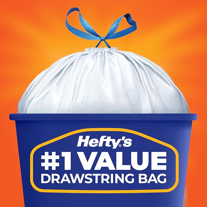 Hefty Strong White 13 Gallon Trash Bags