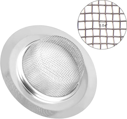 2Pcs Kitchen Sink Strainer, Stainless Steel Mesh Sink Drain Cover, Large Wide