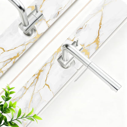 Stone Faucet Mat for Kitchen Sink, 23.6" Fast Drying Around Faucet Diatomite