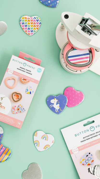 We R Memory Keepers Button Press Inserts-Heart