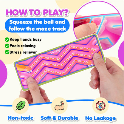 Squishy Sensory Fidget Autism Toys for Kids: Sensory Toys for Special Need 6 Pack Maze - Quiet Fidgets Sensory Filled Goo for Calming Down Classroom, Adult Office,Travel Essentials, Kid Students Gifts