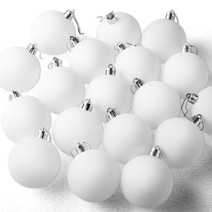 JOYIN 24 Pcs Christmas Ball Ornaments Blank White, Ball Ornaments for DIY Art & Craft Christmas Tree Decoration Shatterproof for Xmas Party Favors Supplies Presents