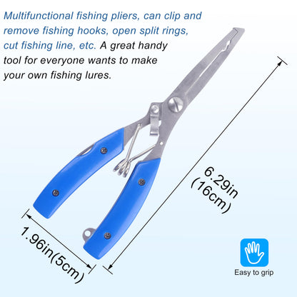 Fishing Spinner Lure Making Kit, 141pcs DIY Spoon Rigs Spinnerbaits Acceessoires with Plier Spinner Blade Clevis Treble Hooks Beads Spinner Making Supplies Tackle