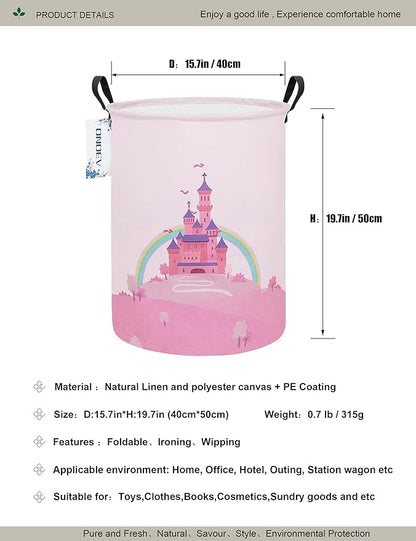 Laundry Hamper, Round Waterproof Storage Basket