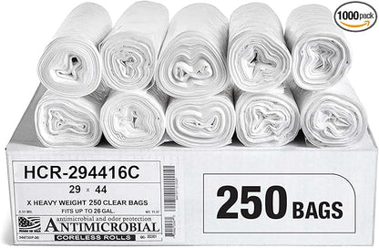 Aluf Plastics High Density Trash Bags, 26 Gallon, 16 Micron,
