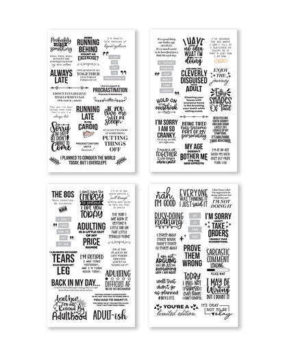 There is a Quote for That – Funny, Witty & Inspirational Planner Sticker Book for Adults – Bold Typography Stickers for Journals, Scrapbooks, and Bullet Planning