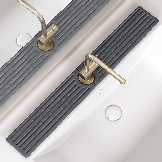 Fast Drying Kitchen Sink Splash Guard, Durable Stone Kitchen Faucet Mat