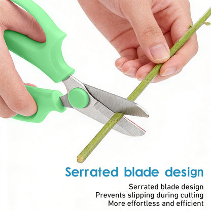 Huangfbfx 12Pcs Flower Scissors & Dark Green Floral Tape Set,Stainless Steel Floral Shears for Fresh Flower Stems,1/2" Wide 30Yard Adhesive Florist Tape for Bouquet Arranging Wedding Floral Crafts
