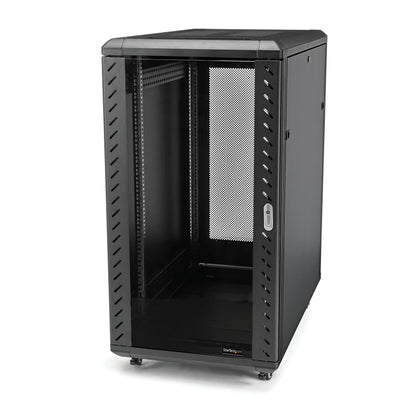 StarTech 18U Enterprise-Grade Server Rack Cabinet, 19in Enclosed 4-Post Rack with 33in (83cm) Mounting Depth and 1764lb (800kg) Weight Capacity