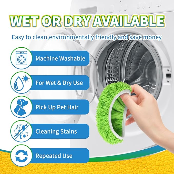 6Pcs Reusable Microfiber Mop Pads Compatible
