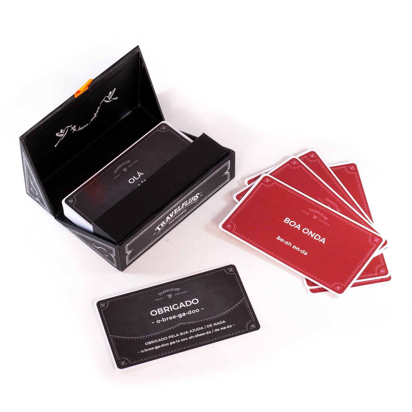 Portuguese Flash Cards - Learn Portuguese Language Vocabulary Words and Phrases - Basic Language for Beginners - Gift for Travelers, Kids, and Adults by Travelflips