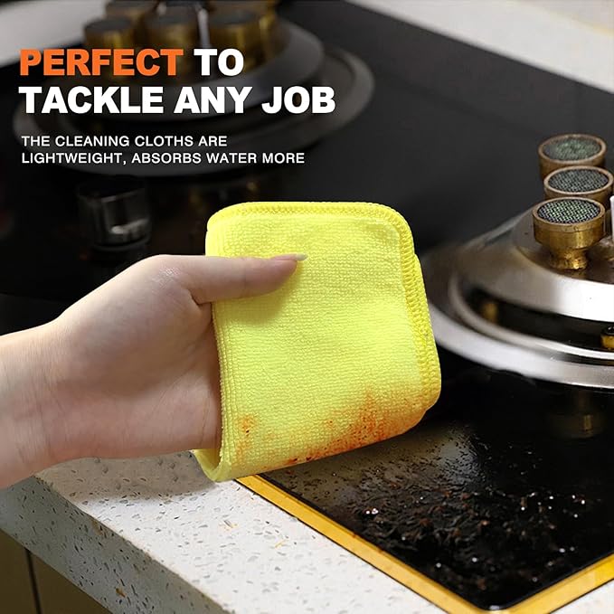 KinHwa Kitchen Washcloths for Dishes Absorbent Microfiber Dish Cloths Quick Dry