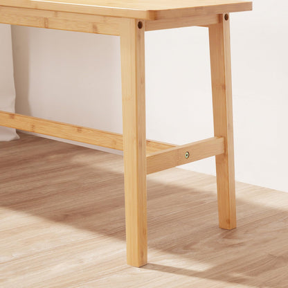 HOOBRO 39.3'' Bamboo Dining Bench, Farmhouse Table Bench, Kitchen & Living Room Furniture, Easy to Assemble, Sturdy and Stable, Natural YL03CD01G2