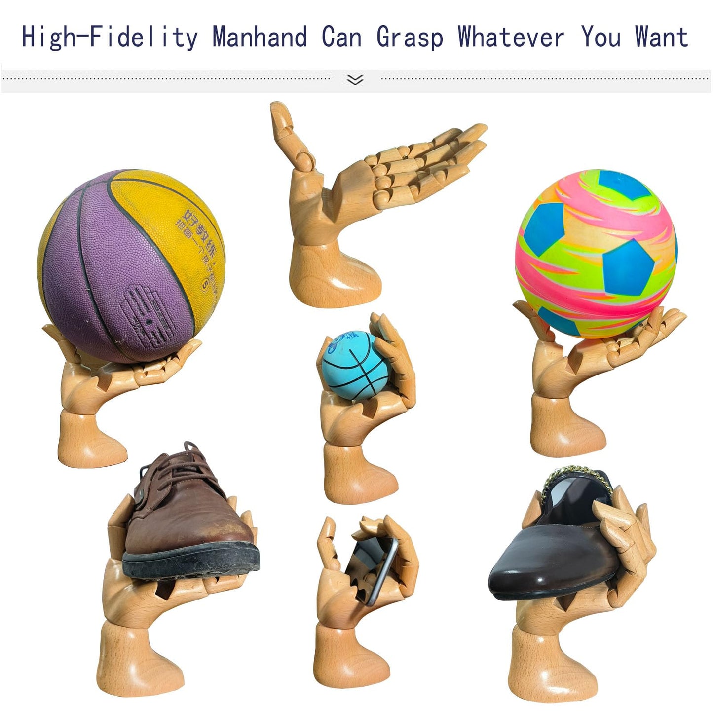 Mannequin Hand, Cell Phone Stand,Phone Holder,Phone Stand for Desk,maniquin Wooden Hand,poseable Figure,Wood Hand,Cell Phone Stand,Female Hand of Left for Mobile Phone.