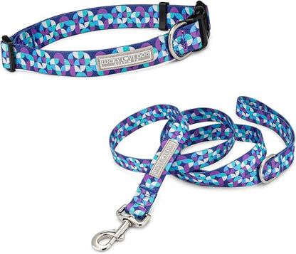 Lucky Love Dog - Adjustable Dog Collar and Leash Set with Easy Click Buckle for Large Dogs, Durable, & Comfortable Collar for Male & Female Dogs, Puppies & Adult Ones - Jasper Combo, XL