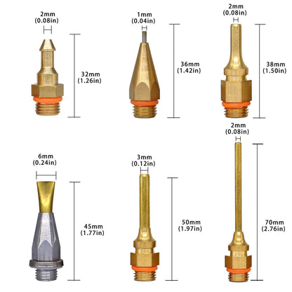 Full Size Hot Glue Gun, 150 Watts with 6 Copper Nozzles Temperature Adjustable Craft Repair Tool Professional Melting Glue Gun DIY Thermo Tool Include 5Pcs Highly Viscous Glue Sticks Luxury Set