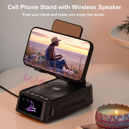 Cell Phone Stand Bluetooth Speaker for Christmas & Everyday Use - iPhone/Android Compatible, Unique Dad/Guy Gifts