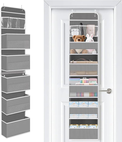 SpaceWhisper Over the Door Organizer, 6 Large Pocket Hanging Storage Organizer