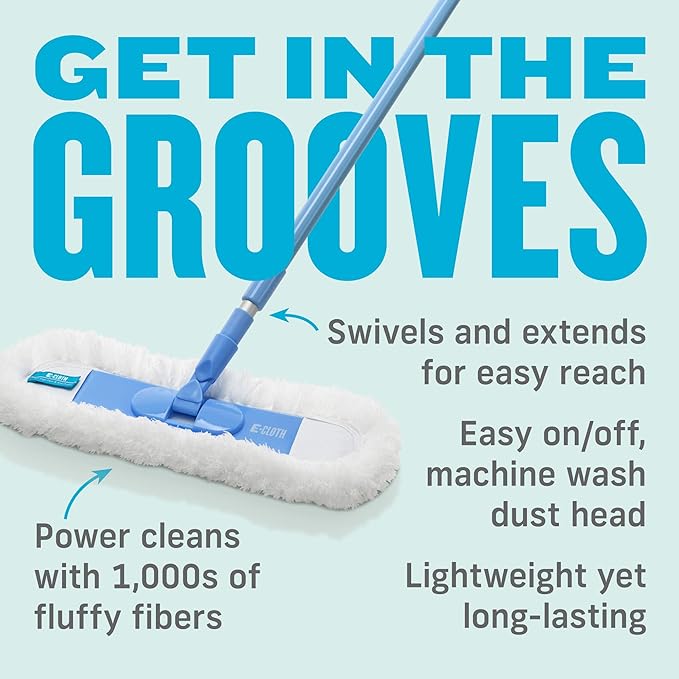 E-Cloth Flexi-Edge Floor & Wall Duster, Reusable Dusting Mop