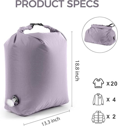 Travel Laundry Bag, Vacuum Compression Dirty Clothes Travel Bag Waterproof Wet
