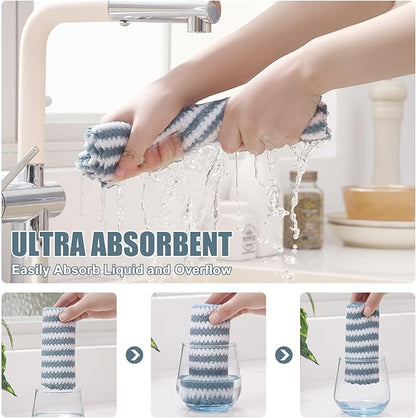 Homaxy 12 Pack Kitchen Dish Cloths, Ultra Soft and Absorbent Dish Towels