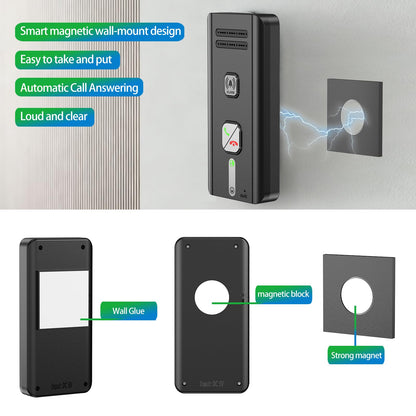 Home Intercom System Wireless 3 Pack, Expandable to 6 Units, Room-to-Room Communication, 1600ft Long Range, Auto Answer, Magnetic Wall Mount, 30-Day Battery, for Elderly Parents, Office, Indoor Use.