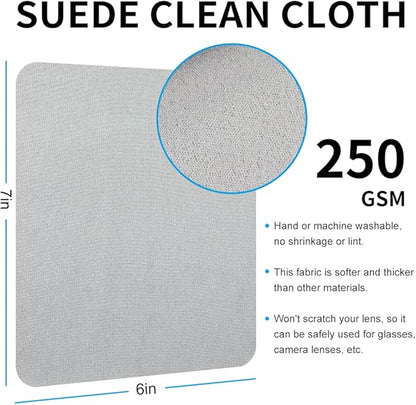 100 PCS Glasses Clean Cloth Suede, Lens Clean Cloth