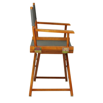 Casual Home 18" Director's Chair Honey Oak Frame with Grey Canvas