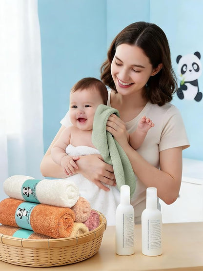 HIPHOP PANDA Baby Washcloths, Rayon Made from Bamboo
