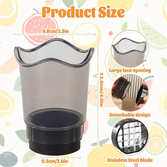 Strawberry Banana Egg Fruit Slicer Cup Cutter Chopper Kitchen Gadget Detachable